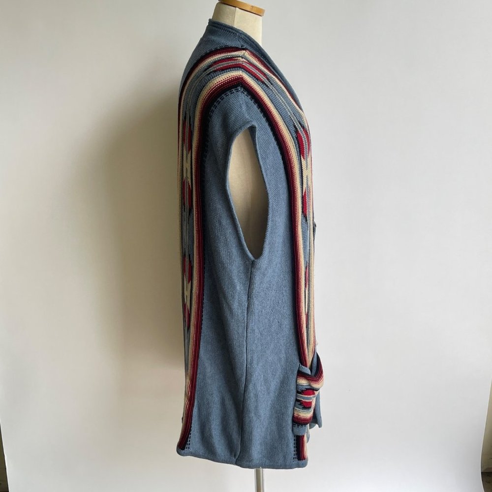 Chaps Multicolor Patterned Vest - image 2